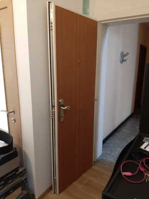Gepantserdedeuren deur EZ9040 met houtafwerking 